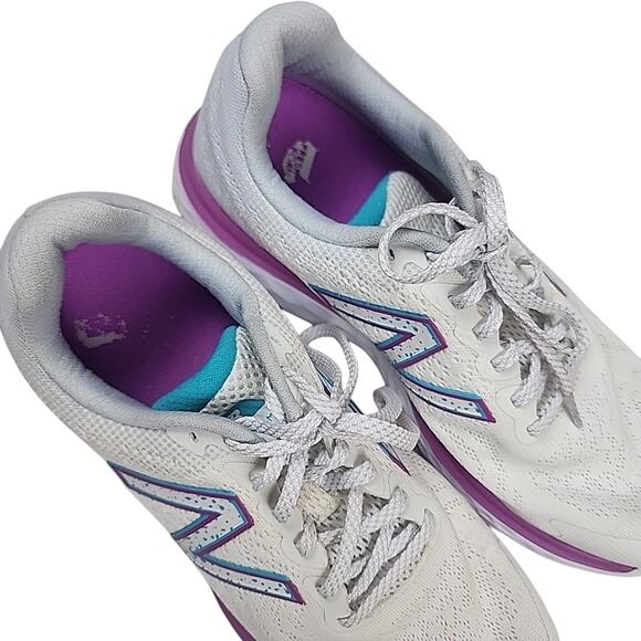 New Balance Womens Fresh Foam 680 V7 White/Fuchsia Size 11 - Picture 4 of 10
